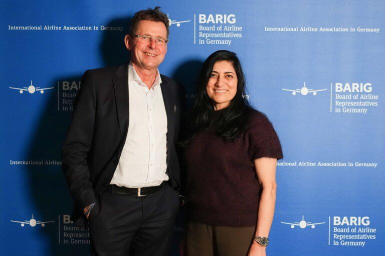 Michael Hoppe (BARIG) and Mürvet Sahin (MaerskAir Cargo)