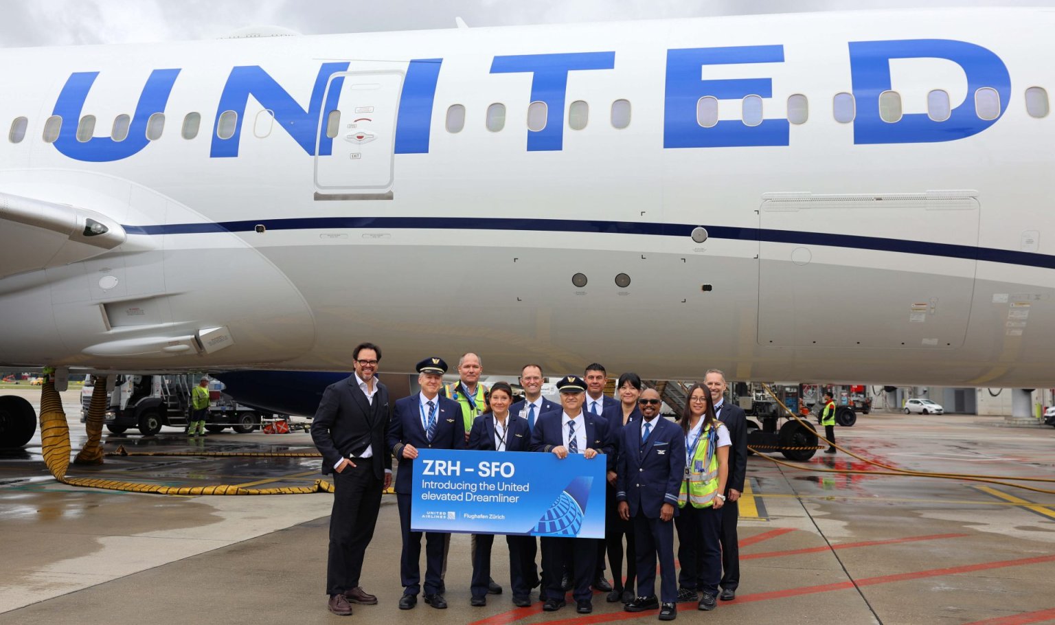 Erster United Elevated-Flug ab Zürich