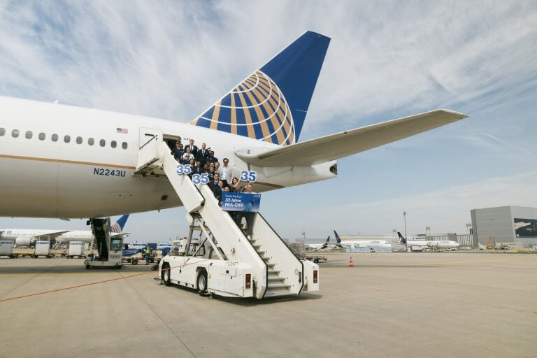 2_United Airlines feiert am Flughafen Frankfurt 35 Jahre FRA-EWR