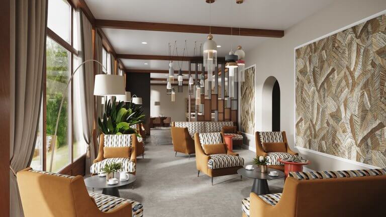 Ensana Fürstenhof - Rendering Lobby