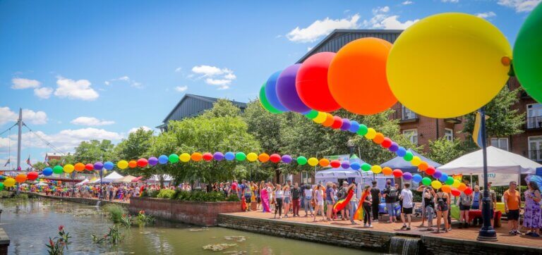 Pride-Stimmung in Downtown Frederick