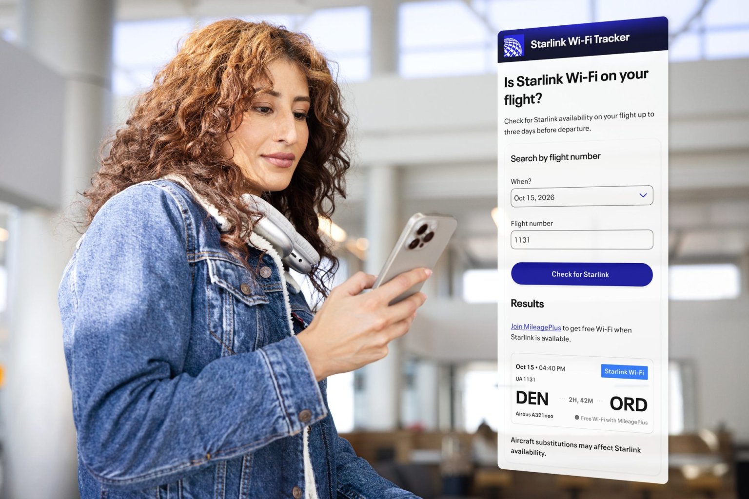 United Airlines Starlink Tracker