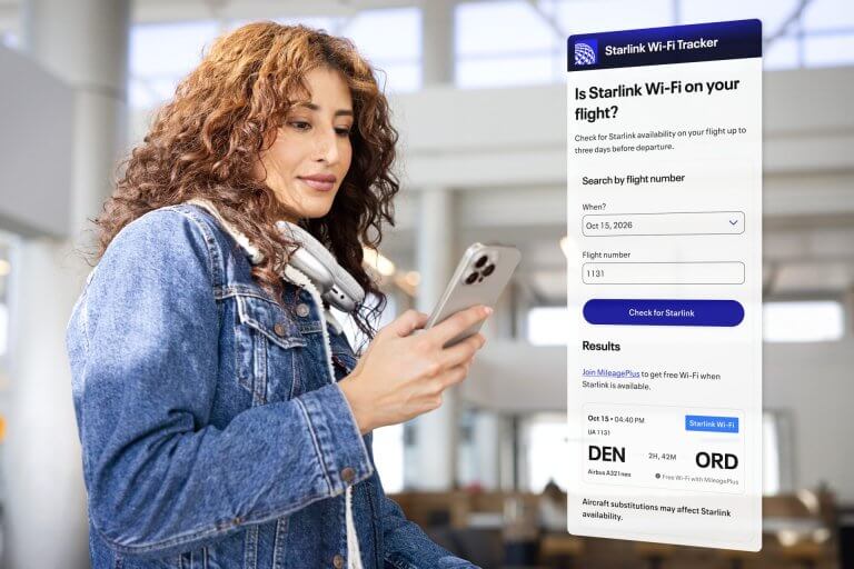 United Airlines Starlink Tracker